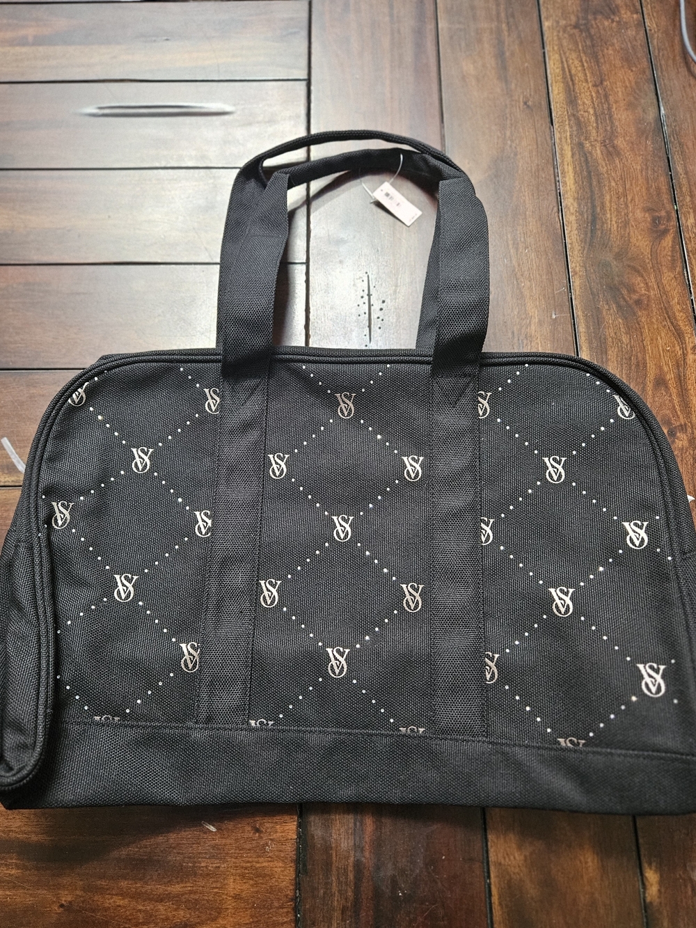 Victoria's Secret Black Monogram Travel Bag